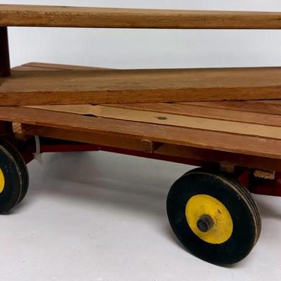 Wooden Ironing Board and Toy Wagon