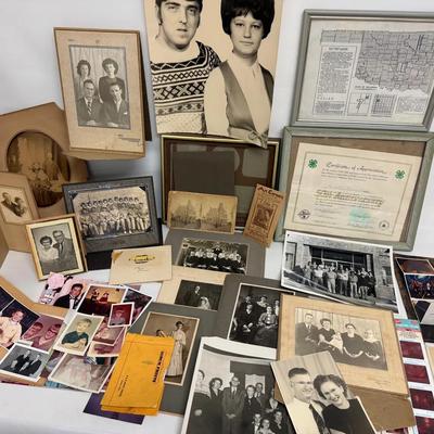 Vintage Pictures, Map and Stickers Assortment