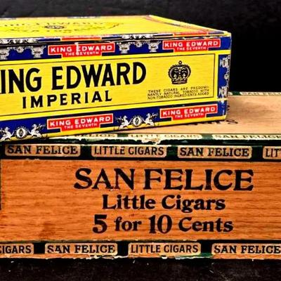 "San Felice" and "King Edward" Cigar Boxes