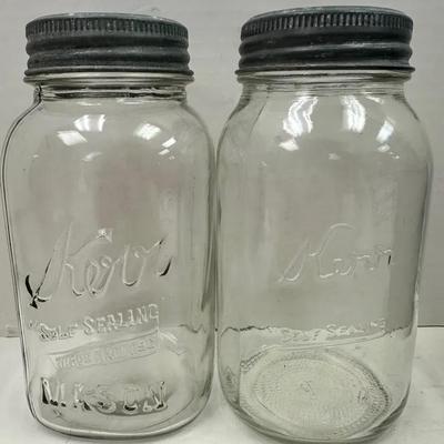 Vintage Kerr “Self Sealing” Mason Jars with Zinc Lids