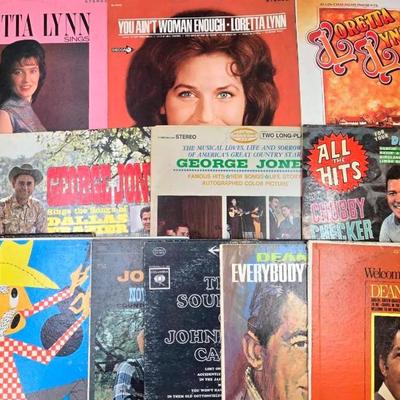 Assortment Of Vinyl Records "Johnny Cash" And More