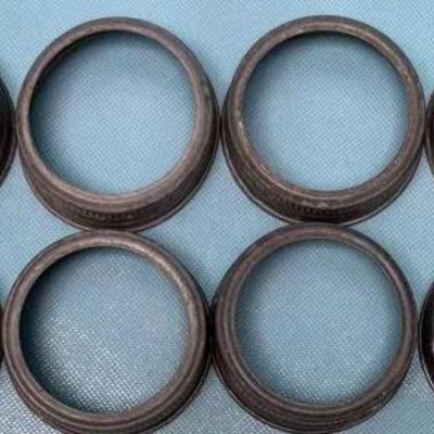 Eight Metal Lid Bands For Canning Jars