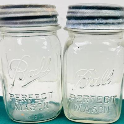 Vintage "Ball" Perfect Mason Jars with Zinc Lids