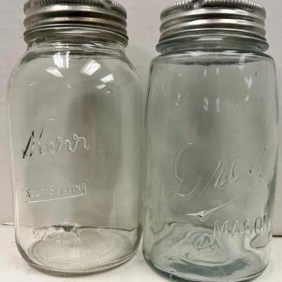 Vintage Kerr and Drey Mason Jars with Lids