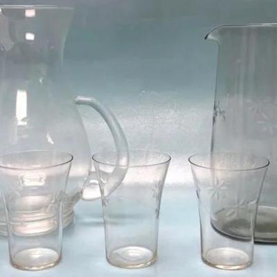 Crystal Pitcher and Cup Collection