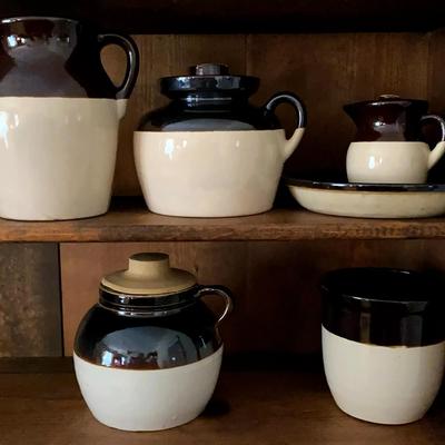 Stoneware Collection Featuring Pitcher, Bean Pot & Creamer