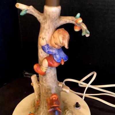 Vintage “Boy in Tree” Hummel-Style Lamp