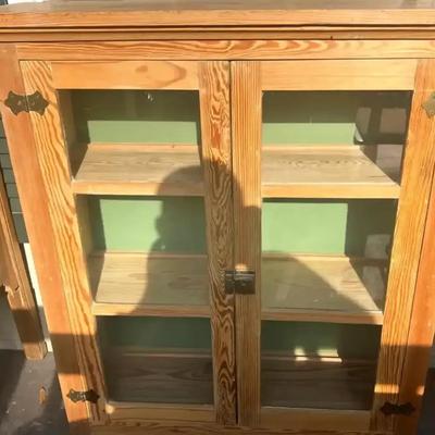 Glass-Front Wall Cabinet with Shelving