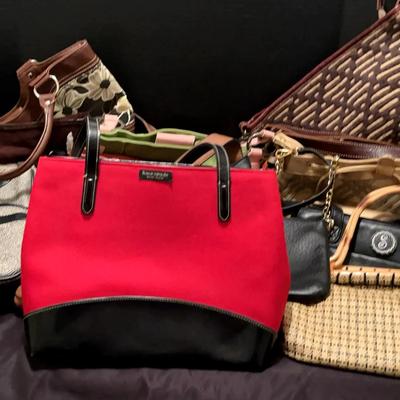 Kate Spade Red & Black Purse Featuring a Lodi’s Handbag and More