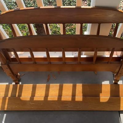 Wooden Bed Frame with Headboard, Footboard & Side Rails