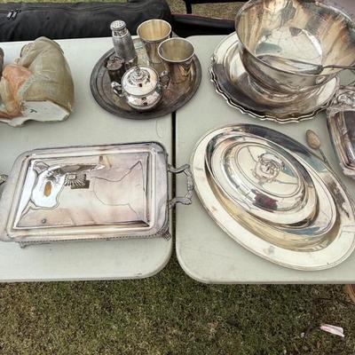 Silver plate serving ware