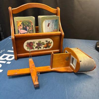 Vintage View Finder & Caddy With Assortment Of View Finder Slides