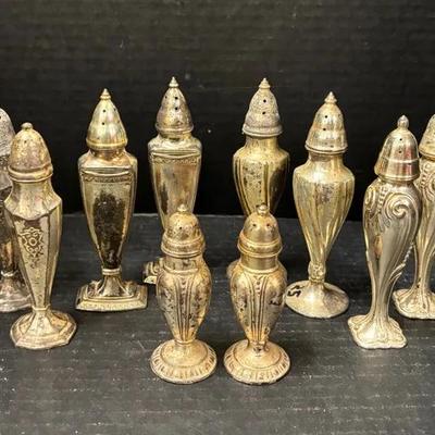 Silver Plated Salt And Pepper Shakers Featuring SP Co. And Harmony House By Masco