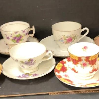 Fine And Bone China Teacups And Saucers From Japan, China And England