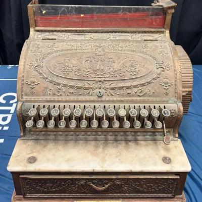 Antique Brass National Cash Register (NCR)