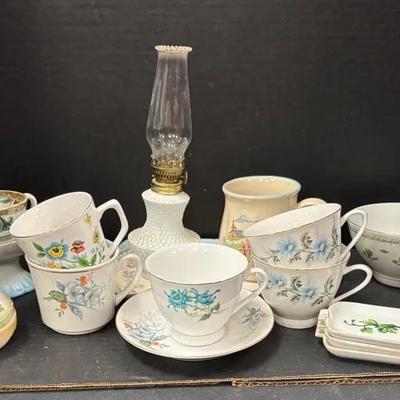 Floral Assortment Of Teacups From China, Korea And Holland