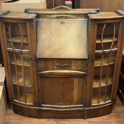 Antique Locking Secretary Desk