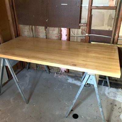 Sale Photo Thumbnail #154: Butcher block table top, 34 x 72 "