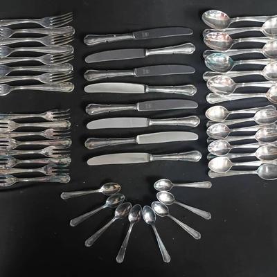 48-Pc Vintage German Solingen “Church Mark” Silverplate Flatware