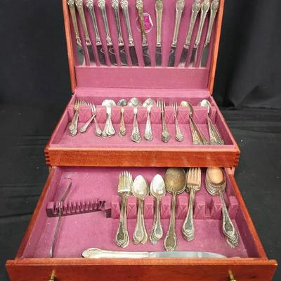 87-Pc Mixed Silverplate Flatware Set