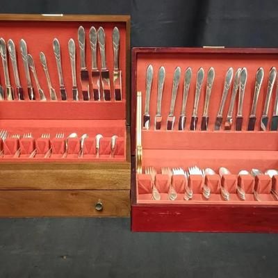 93 Piece Community Plate Flatware Set W/ McGraw Cases