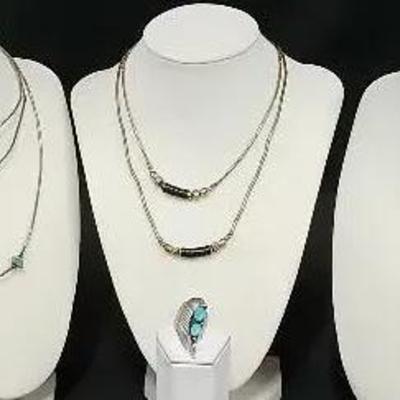 Sterling Necklaces & Ankle Bracelet