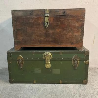 Vintage Streamer Trunk 