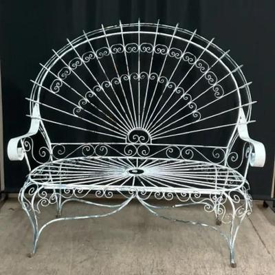 Vintage Peacock Style Garden Bench 