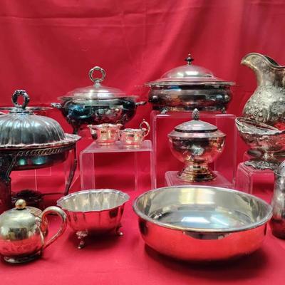 Vintage Silverplate Serving Pieces – Large Mixed Lot