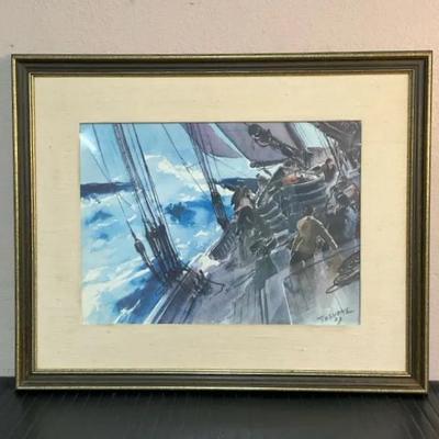J. Sessions Framed Print, “Driving Home For Gloucester”
