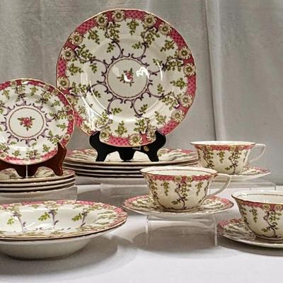 Vintage Cradley Pattern China Set (Royal Worcester Reproduction)