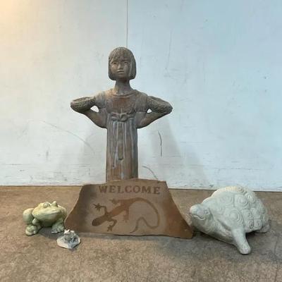 Stoneworks Garden Girl, Stone Turtle & More