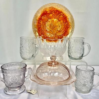 Vintage & Antique Pressed Glass – Depression, Carnival, & More