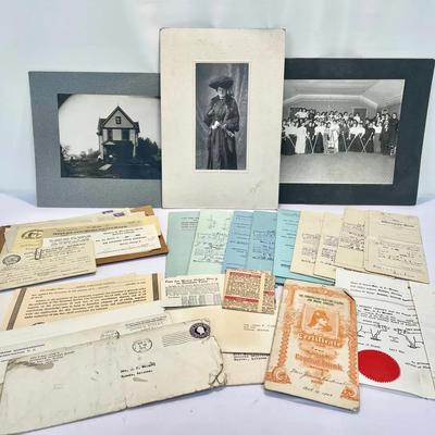 Antique & Vintage Documents + Historic Photographs — Real Estate, Legal, & Americana Ephemera