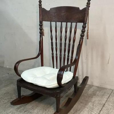 Vintage Pressed-back Rocking Chair