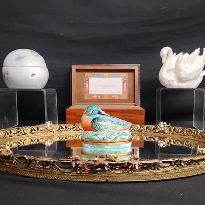 Lot of Decorative & Collectible Pieces – Goebel, Limoges, Reuge & More