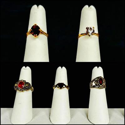 Avon HGE Rings + Victorian Revival 925 Rings 