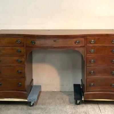 Vintage Mahogany Serpentine Sideboard 