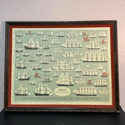 “Sailing Ships Through The Centuries” Framed Poster