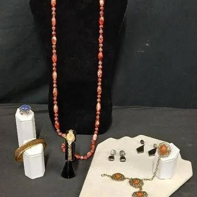 Sterling w Lapis, Onyx And Hematite + Vintage Geneva Ladies Watch And More