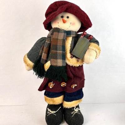 Sale Photo Thumbnail #133: Lot #133 Rustic Snowman Decoration with Sled – Farmhouse Christmas Tabletop Figurine