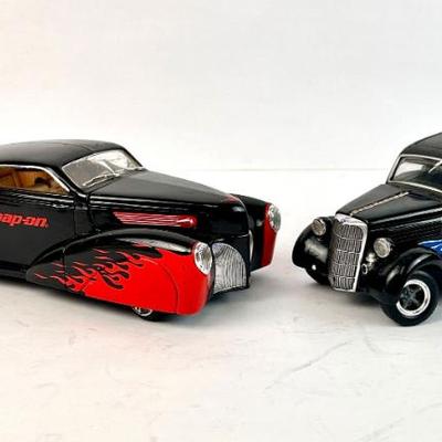 Sale Photo Thumbnail #118: Lot #118 Set of 2 Hot August Nights 1:24 Die-Cast Cars – Lincoln Zephyr Snap-On & 1935 Ford Sedan Delivery