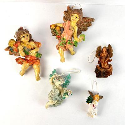 Sale Photo Thumbnail #147: Lot #147 Angel Ornaments - Set of 5