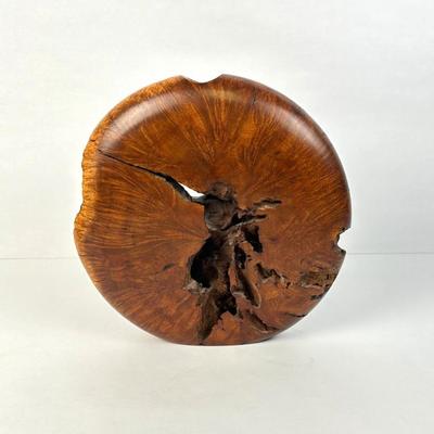 Sale Photo Thumbnail #17: Lot #17 Vintage 1990s Signed Warren Vienneau Hand Turned Burlwood Bud Vase