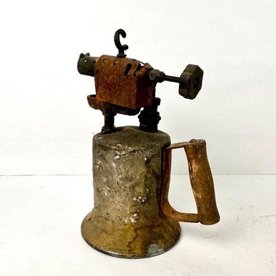 Sale Photo Thumbnail #123: Lot #123 Antique Gasoline Blow Torch – Heavy Patina Rustic Industrial Decor
