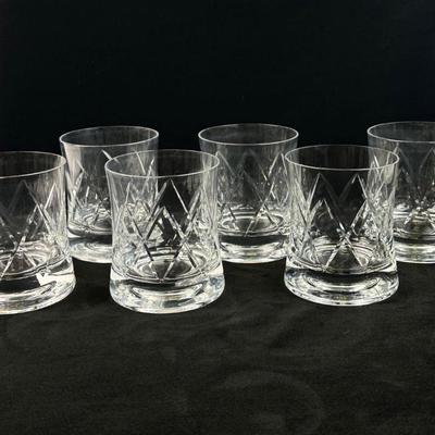 Sale Photo Thumbnail #52: Lot #52 Set of 6 Criss Cross Glasses