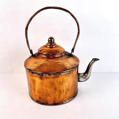 Sale Photo Thumbnail #67: Lot #67 Vintage Copper & Brass Kettle - Large