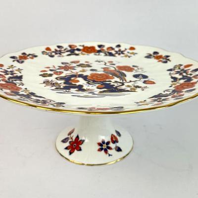 Sale Photo Thumbnail #44: Lot #44 Vintage Ainsley “Bird of Paradise” Bone China Cake Pedestal