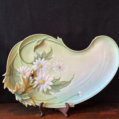 FRANZ Daisy & Ladybug 15” Platter FZ00402