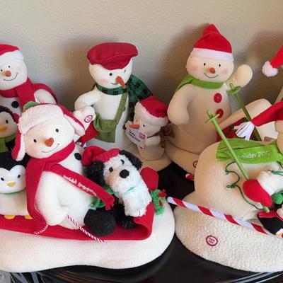 Hallmark Snowmen With Sound & Motion! * Skiing, Christmas Trees, Penguins & More!
